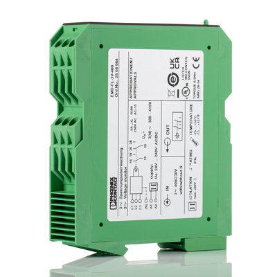 Phoenix Contact Phase, Voltage Monitoring Relay, 3 Phase, DPDT, 280 → 520V ac, DIN Rail