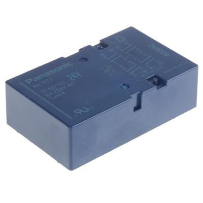 Panasonic PCB Mount Force Guided Relay, 24V dc Coil Voltage, 4 Pole, 4PDT