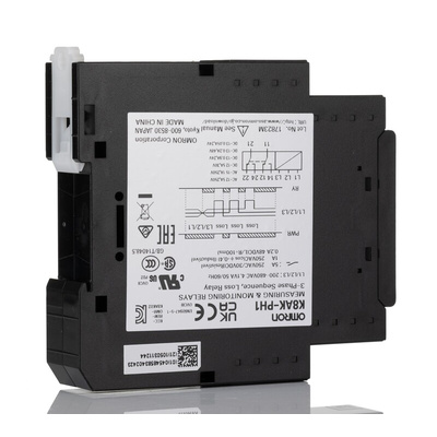 Omron Phase Monitoring Relay, 3 Phase, DPDT, DIN Rail