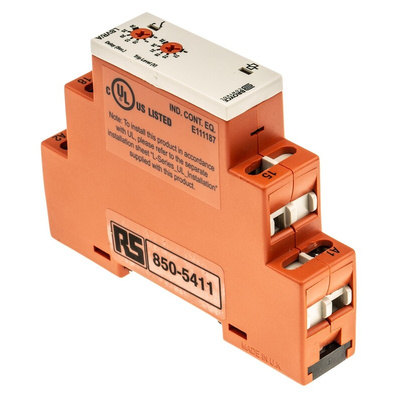Broyce Control Voltage Monitoring Relay, SPDT, 12 → 24V dc, DIN Rail