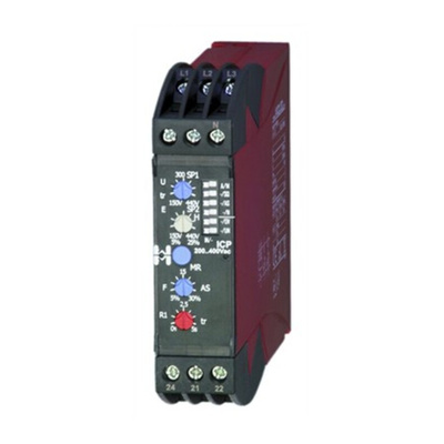 Hiquel Phase Monitoring Relay, 3 Phase, DPDT, DIN Rail