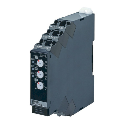 Omron Voltage Monitoring Relay, 1 Phase, 20 → 200V ac/dc, DIN Rail