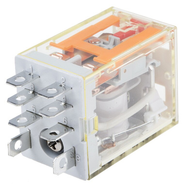 RS PRO Plug In Power Relay, 230V ac Coil, 10A Switching Current, DPDT