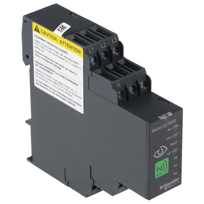 Schneider Electric Frequency, Phase, Voltage Monitoring Relay, 3 Phase, DPDT, DIN Rail
