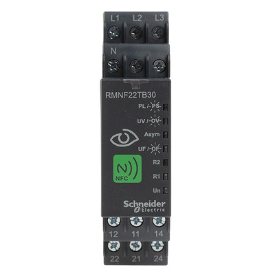 Schneider Electric Frequency, Phase, Voltage Monitoring Relay, 3 Phase, DPDT, DIN Rail