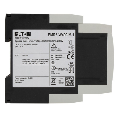 Eaton Phase, Voltage Monitoring Relay, 250 → 400V ac, DIN Rail