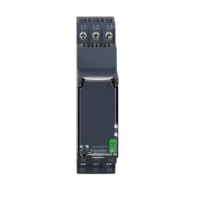 Schneider Electric Phase Monitoring Relay, 3 Phase, DPDT, <100V ac, DIN Rail