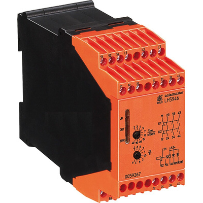 Dold Standstill Monitoring Relay, 1, 3 Phase, 3PDT, Maximum of 4 V, DIN Rail