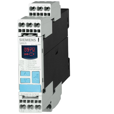 Siemens Phase Monitoring Relay, 3 Phase, DPDT