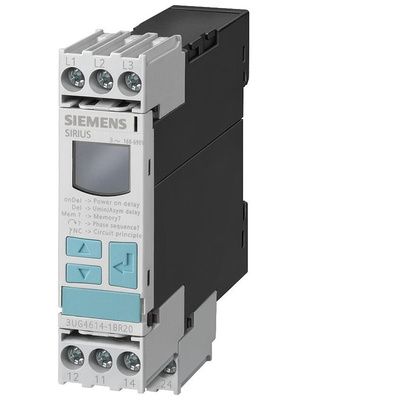 Siemens Phase Monitoring Relay, 3 Phase, DPDT