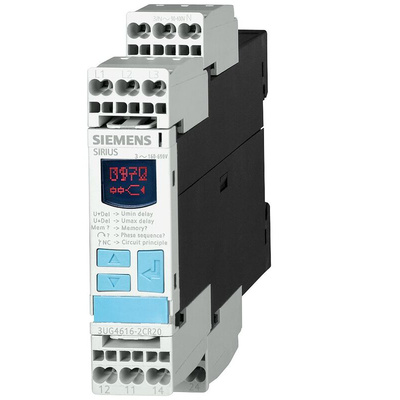 Siemens Phase Monitoring Relay, 3 Phase, DPDT