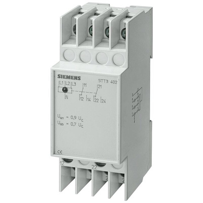 Siemens Voltage Monitoring Relay, 3 Phase, DPDT