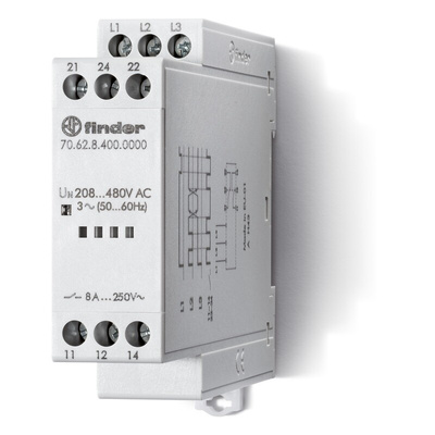 Finder Voltage Monitoring Relay, 3 Phase