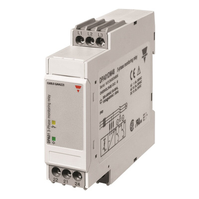 Carlo Gavazzi Phase Monitoring Relay, 3 Phase, SPDT