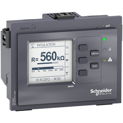 Schneider Electric Insulation Monitoring Relay, DPDT, Flush Mount