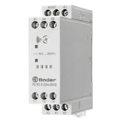 Finder Thermistor NFC Monitoring Relay, Single Phase, 184 → 253V ac/dc, DIN Rail
