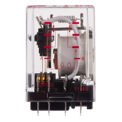 RS PRO PCB Mount Power Relay, 240V ac Coil, 12A Switching Current, DPDT