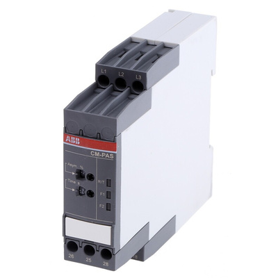 ABB Phase Monitoring Relay, 3 Phase, DPDT, 300 → 500V ac, DIN Rail