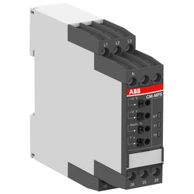 ABB Phase, Voltage Monitoring Relay, 3 Phase, DPDT, 300 → 500V ac, DIN Rail