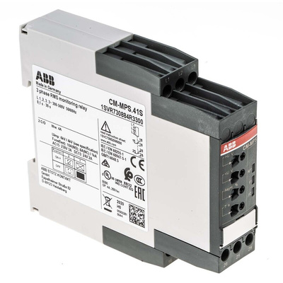 ABB Phase, Voltage Monitoring Relay, 3 Phase, DPDT, 300 → 500V ac, DIN Rail