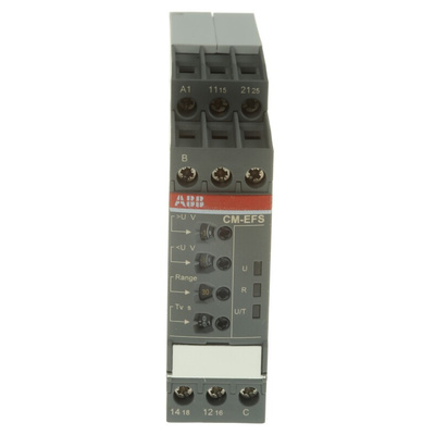 ABB Voltage Monitoring Relay, 1 Phase, DPDT, DIN Rail