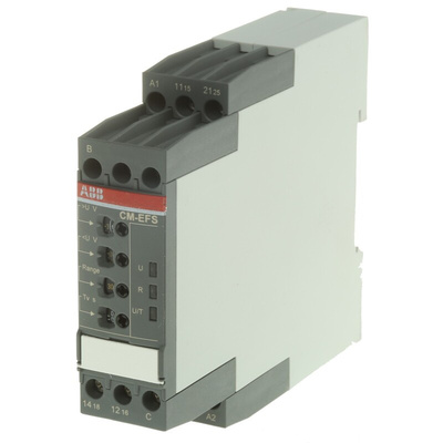 ABB Voltage Monitoring Relay, 1 Phase, DPDT, DIN Rail