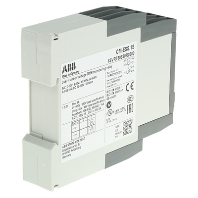 ABB Voltage Monitoring Relay, 1 Phase, SPDT, 3→30 V, 6→60 V, 30→300 V, 60→600 V, DIN Rail