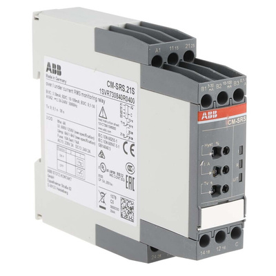 ABB Current Monitoring Relay, 1 Phase, DPDT, DIN Rail