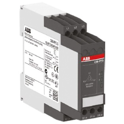 ABB Phase Monitoring Relay, 3 Phase, DPDT, DIN Rail