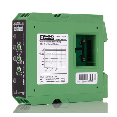 Phoenix Contact Current Monitoring Relay, 1 Phase, SPDT, DIN Rail