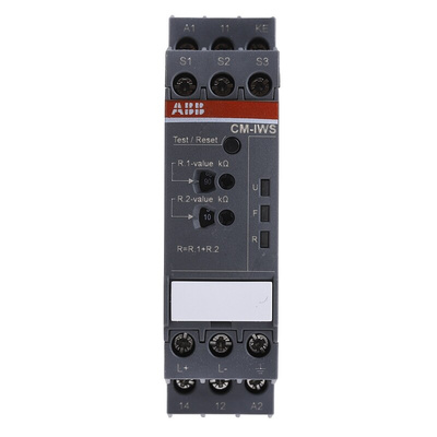ABB Insulation Monitoring Relay, 1, 3 Phase, SPDT, 0 → 250 V ac, 0 → 300V dc, DIN Rail