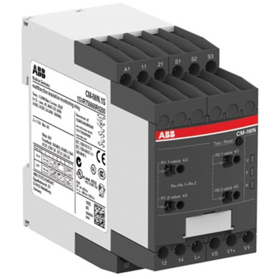 ABB Insulation Monitoring Relay, 1, 3 Phase, DPDT, 0 → 400 V ac, 0 → 600V dc, DIN Rail