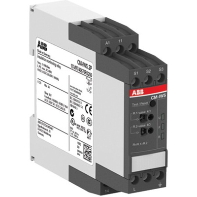 ABB Insulation Monitoring Relay, 1, 3 Phase, SPDT, 0 → 250V ac, DIN Rail