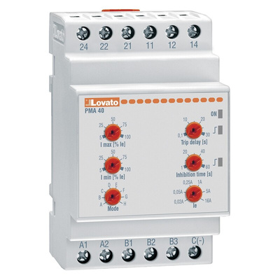 Lovato Current Monitoring Relay, 1 Phase, SPDT, DIN Rail