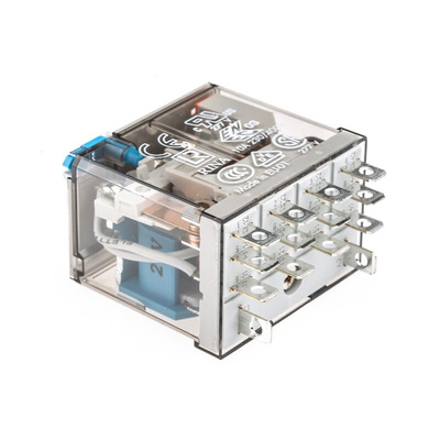 Finder Plug In Power Relay, 24V dc Coil, 12A Switching Current, 4PDT