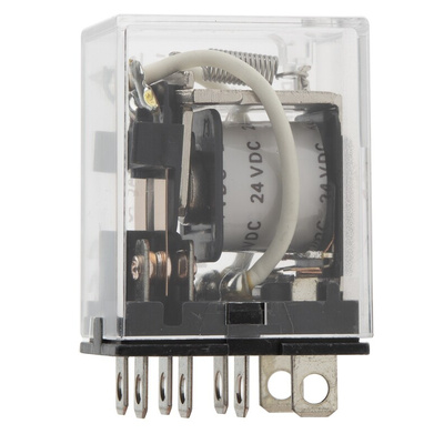 Omron Plug In Power Relay, 24V dc Coil, 10A Switching Current, DPDT