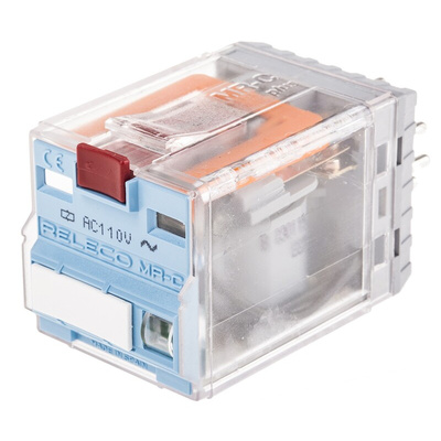 Releco Plug In Power Relay, 115V ac Coil, 10A Switching Current, 3PDT