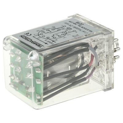 Tempatron Plug In Power Relay, 24V dc Coil, 7A Switching Current, DPDT