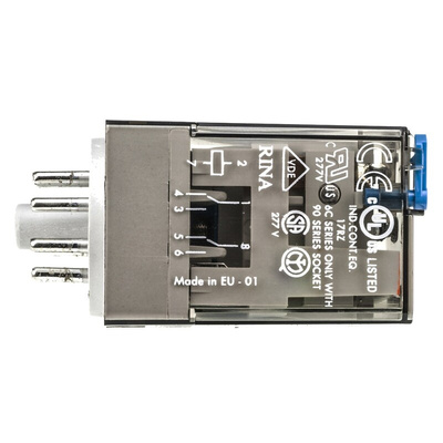 Finder Plug In Power Relay, 48V dc Coil, 10A Switching Current, DPDT