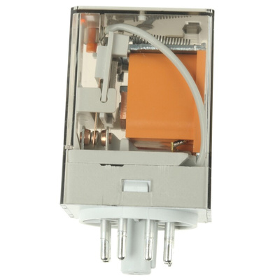 Finder Plug In Power Relay, 12V ac Coil, 10A Switching Current, DPDT