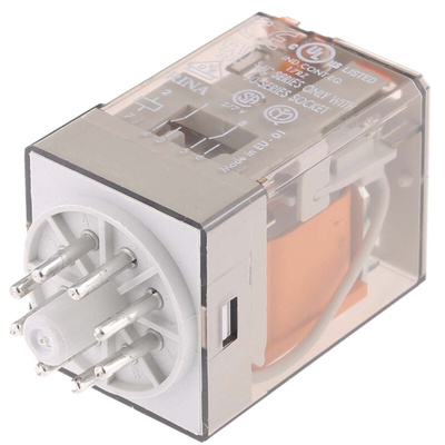 Finder Plug In Power Relay, 24V ac Coil, 10A Switching Current, DPDT
