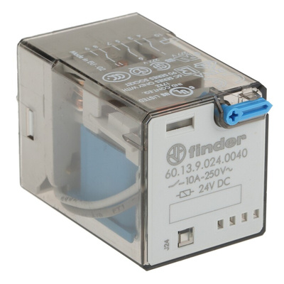 Finder Plug In Power Relay, 24V dc Coil, 10A Switching Current, 3PDT