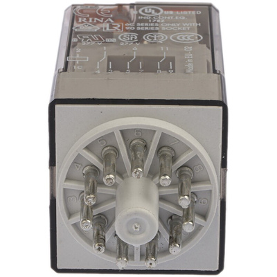 Finder Plug In Power Relay, 230V ac Coil, 10A Switching Current, 3PDT