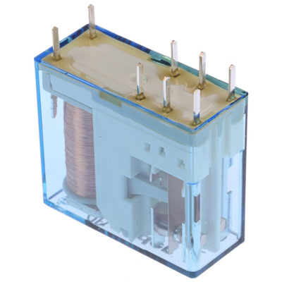 Finder PCB Mount Power Relay, 24V dc Coil, 8A Switching Current, DPDT