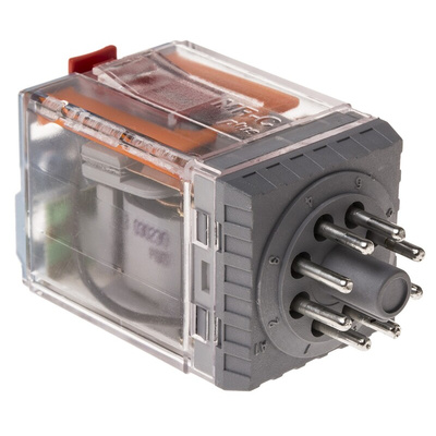 Releco Plug In Power Relay, 230V ac Coil, 10A Switching Current, DPDT