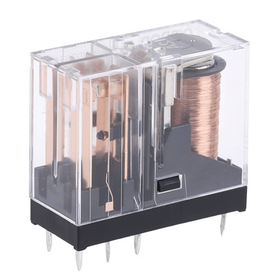 Omron PCB Mount Power Relay, 24V dc Coil, 5A Switching Current, DPDT