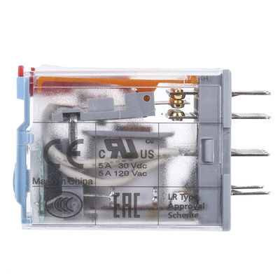 Releco Plug In Power Relay, 230V ac Coil, 5A Switching Current, 4PDT