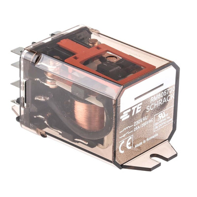 TE Connectivity Panel Mount Power Relay, 230V ac Coil, 25A Switching Current, DPDT