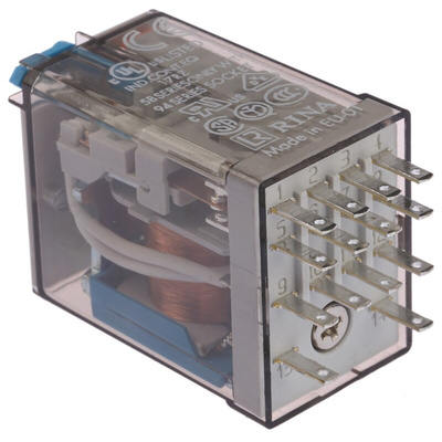 Finder Plug In Power Relay, 24V dc Coil, 7A Switching Current, 4PDT