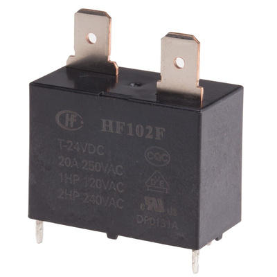 RS PRO PCB Mount Power Relay, 24V dc Coil, 25A Switching Current, SPST